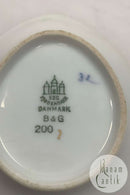 Bing og Grøndahl Sommerfugl med guld Smør Asiet / Kaviar Skål No. 200