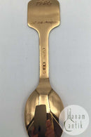 A. Michelsen Christmas Tea Spoon 1986 Gilded Sterling Silver with enamel