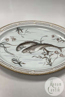 Royal Copenhagen Privatmalet Flora Danica Stort ovalt serveringsfad no. 3520 / 374