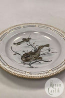 Royal Copenhagen Privat gemalt Flora Danica Fisch Teller Nr 3549