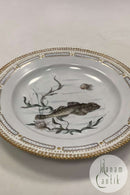 Royal Copenhagen Privat gemalt Flora Danica Fisch Teller Nr 3549