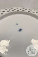 Royal Copenhagen Blauer geriffelter durchbrochener Teller Antik