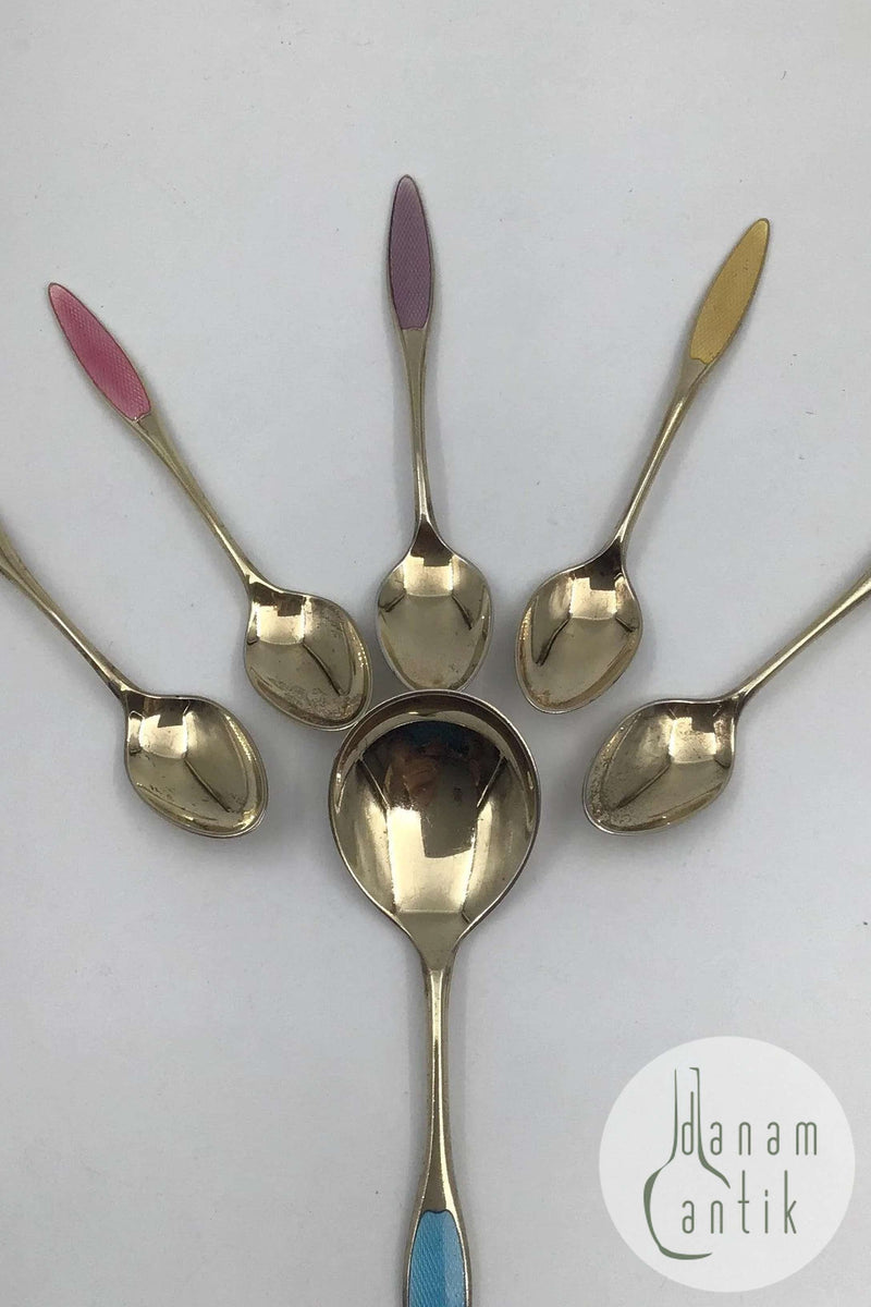 Frigast Sterling Sølv/Emalje Skeer (5+1)