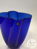Royal Copenhagen / Holmegaard Vase aus blauem Glas
