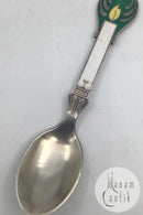 Grann &amp; Laglye Sterling Silver Enamel Christmas Spoon 1953