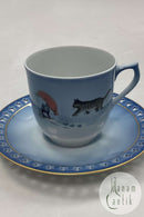 Bing og Grøndahl Harald Wiberg Julestel Kaffekop med Underkop No. 3503/305