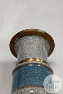 Royal Copenhagen Krakele Kerzenleuchter in Grün Nr. 3338