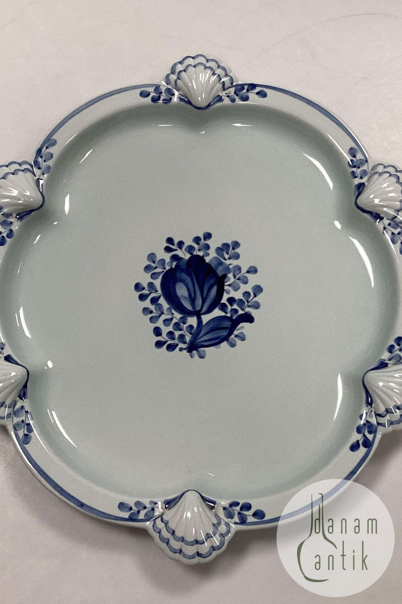 Royal Copenhagen/Aluminia Blå Tranquebar Fad med muslinger No 3044/1048