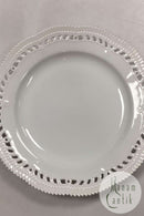 Royal Copenhagen Flora Danica Pearl Pattern White plate with pierced edge 3553