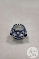 Royal Copenhagen Blaue kannelierte Vase mit Schnecken Nr. 1045