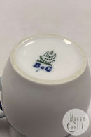 Bing and Grondahl 新艺术风格的蓝白奶油壶 尺寸9.3厘米/3.66英寸