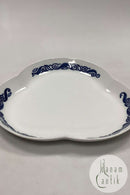 Bing og Grøndahl Art Nouveau Blå og Hvid Kagefad