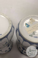 Pair Royal Copenhagen Musselmalet Halvblonde Sellerikrukker / vases No 627