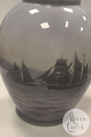 Royal Copenhagen Vase mit Schiffsmotiv Nr. 1983/35B