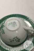 Royal Copenhagen Green Tranquebar Teacup with Saucer No 957