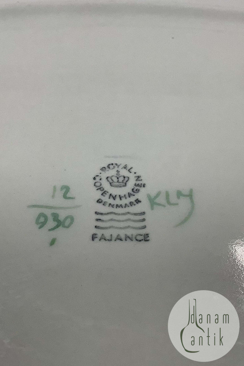 Royal Copenhagen Grøn Tranquebar Oval Serveringsfad No. 930