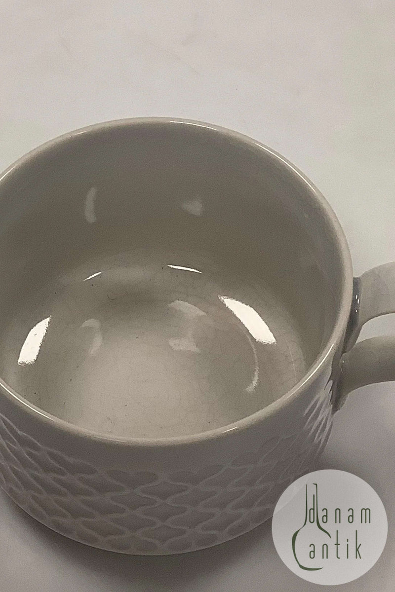 Bing和Grondahl/Kronjyden炻器白色糖果咖啡杯No 305