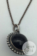 Georg Jensen Sterling Sølv Vedhæng No. 9C (Sort Agat)