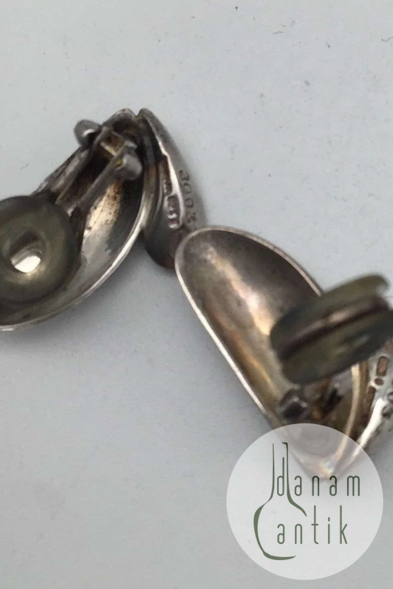 Georg Jensen Sterling Sølv Øreclips 2003 Isabell Kristensen
