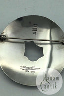 Georg Jensen Sterling Sølv (Jubilæums) Broche No. 42 (Rav)