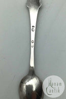 Sæt Dansk Arbejde (DTA) Sølv Kaffeskeer med Rav (12)