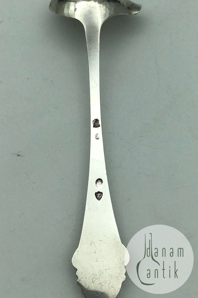 Dansk Arbejde (DTA) Sølv Flødeske med Rav