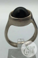 Georg Jensen Sterling Sølv Ring No. 473 Sort Agat Sphere Regitze Overgaard.