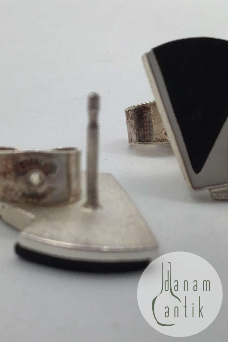 Lapponia Sterling Sølv Ibenholt Øresstikker Björn Weckström