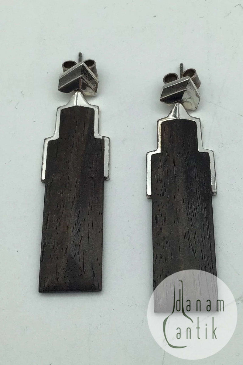 Lapponia Sterling Sølv Ibenholt Ørestikker Björn Weckström