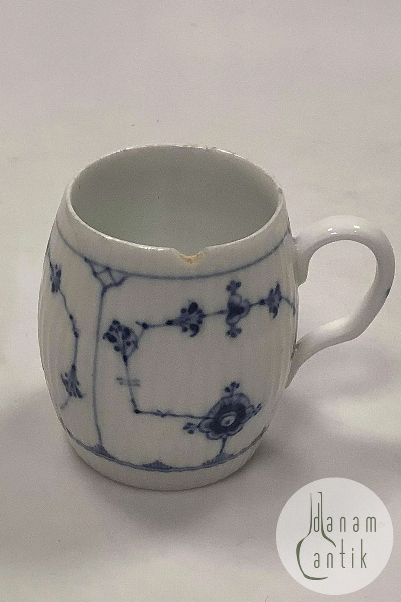 Royal Copenhagen Musselmalet Riflet Sennepskrukke uden låg No. 137