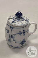 Royal Copenhagen Musselmalet Riflet Sennepskrukke med låg No. 137