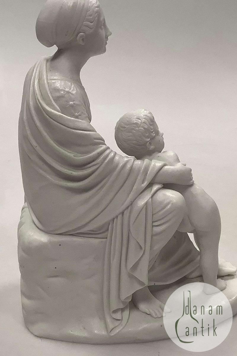 Bing og Grøndahl Thorvaldsen Bisquit Figur af Mor og Barn