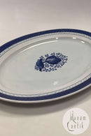 Royal Copenhagne / Aluminia Blau Tranquebar Oval Servierschale Nr. 931