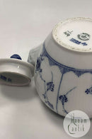 Royal Copenhagen Blue Fluted Half Lace Small Teapot No 610