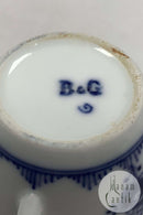 Bing og Grøndahl Blåmalet / Musselmalet Riflet Kaffekop No 102