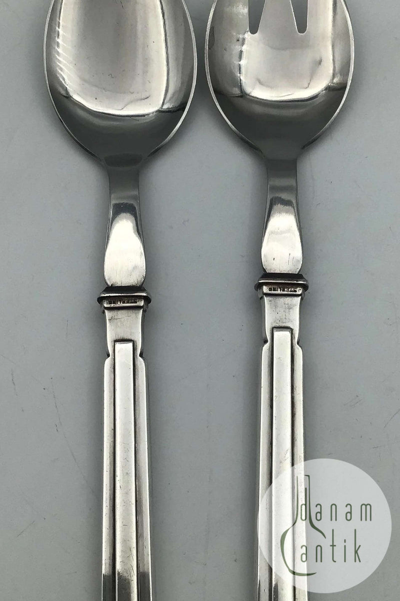 Hans Hansen Arvesølv No 18 Sterling Sølv Salatbestik