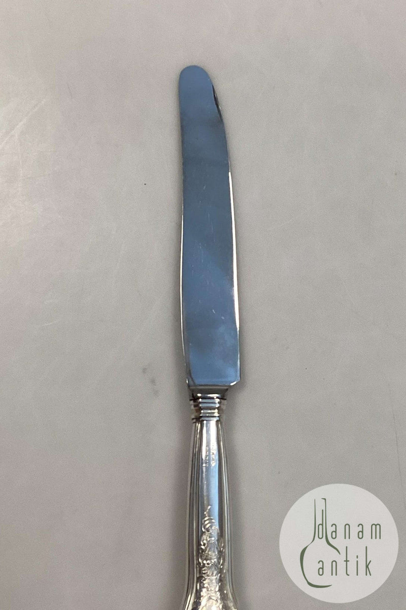 Georg Jensen Rosenborg Sølvplet Frokostkniv
