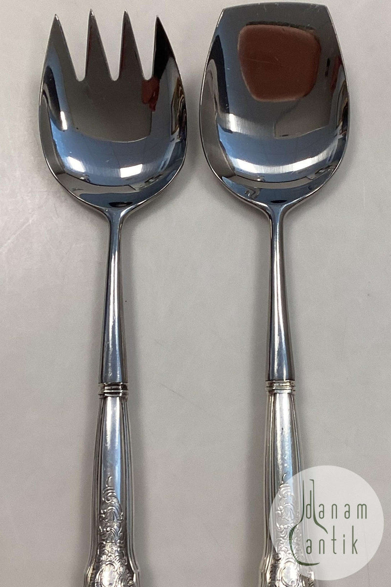 Georg Jensen Rosenborg Sølvplet Salatbestik