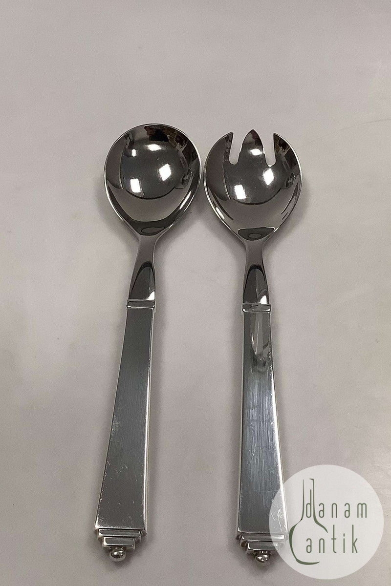 ジョージ ジェンセン ピラミッド EPNS シルバープレート サラダセット