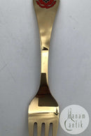 Georg Jensen Årsgaffel 1994 i forgyldt Sterling Sølv med emalje.