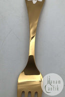 Georg Jensen Årsgaffel 1993 Forgyldt Sterling Sølv med emalje.