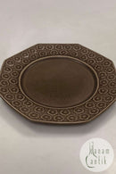 Bing og Grøndahl (Kronjyden) Brun Umbra Azur 8-kantet sidetallerken