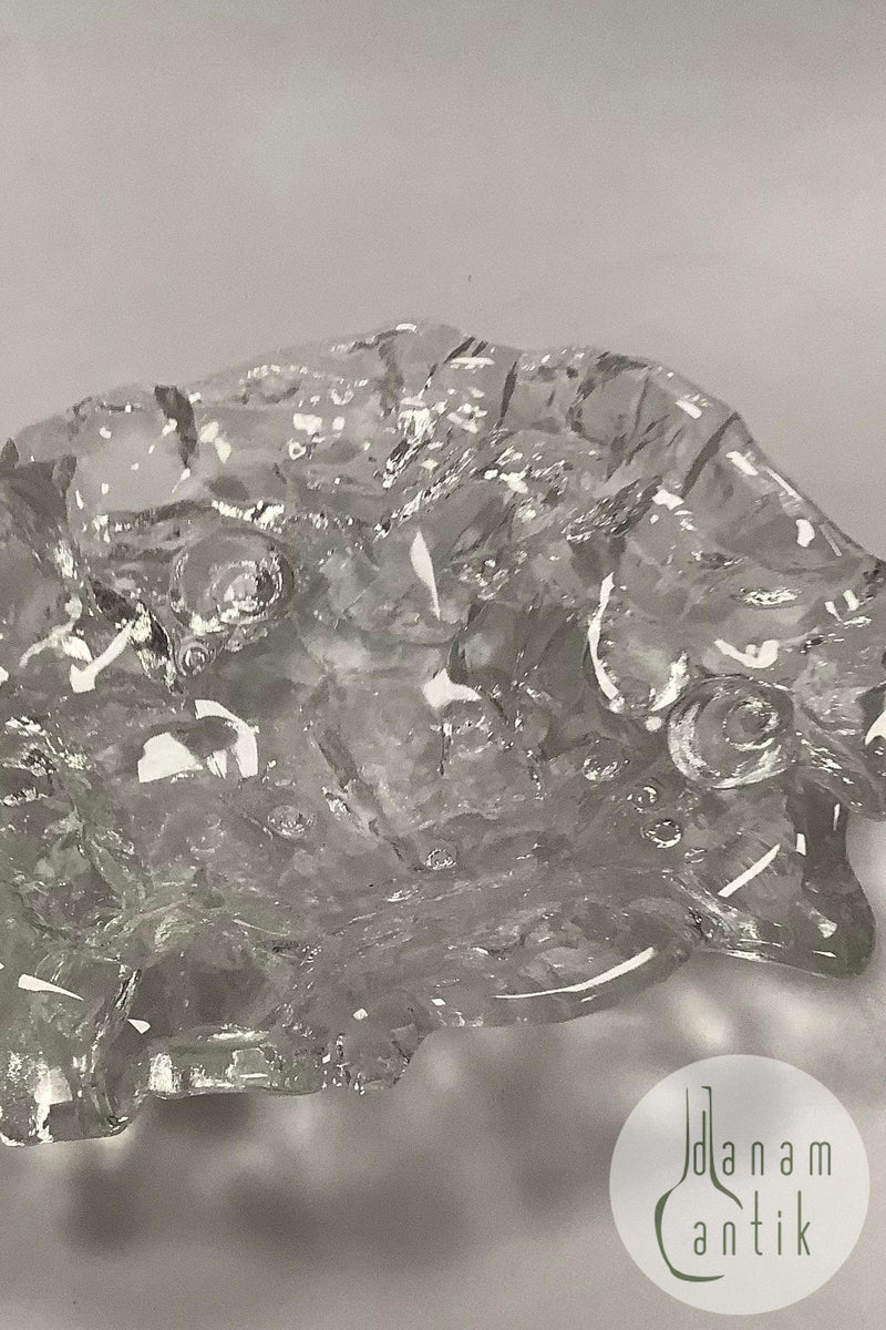 Stor Svensk Glas kunst skål med marine emner