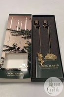 Georg Jensen Christmas Classics Lyseholder - Kravlenisse og Juletræ på kælk 2005
