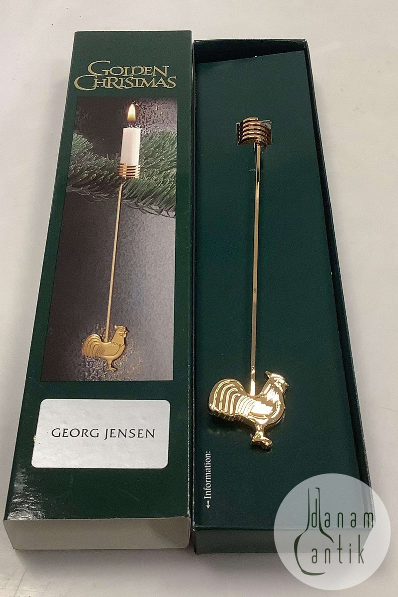 Georg Jensen Golden Christmas Lyseholder - Hane 1999