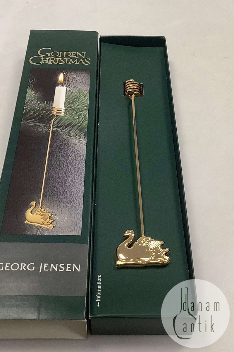 Georg Jensen Golden Christmas Lyseholder - Svane 2000