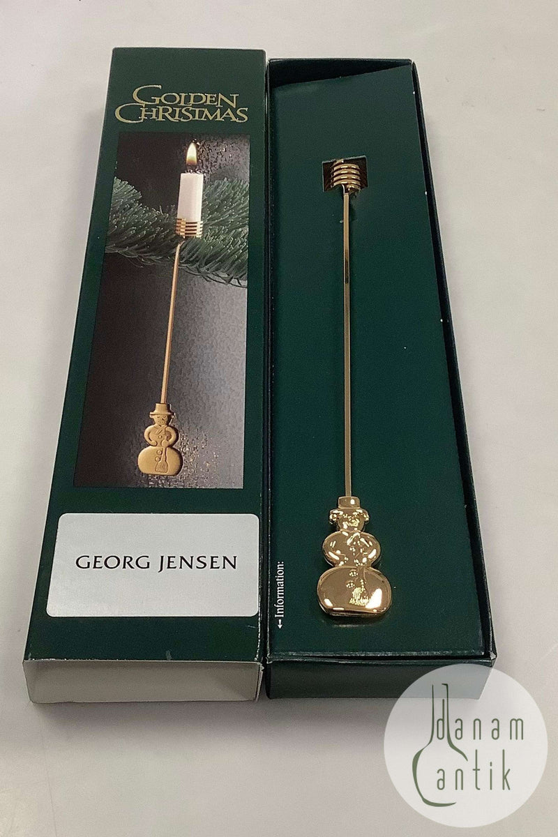 Georg Jensen Golden Christmas Lyseholder - Snemand 1999