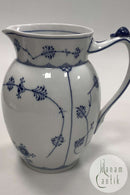 Royal Copenhagen Blauer geriffelter einfacher großer Krug Nr. 162
