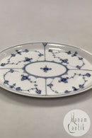 Royal Copenhagen Blaues geriffeltes einfaches geriffeltes einfaches ovales Tablett Nr. 2154