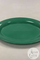 Royal Copenhagen Ursula oval Tallerken i Mørkegrøn No. 621